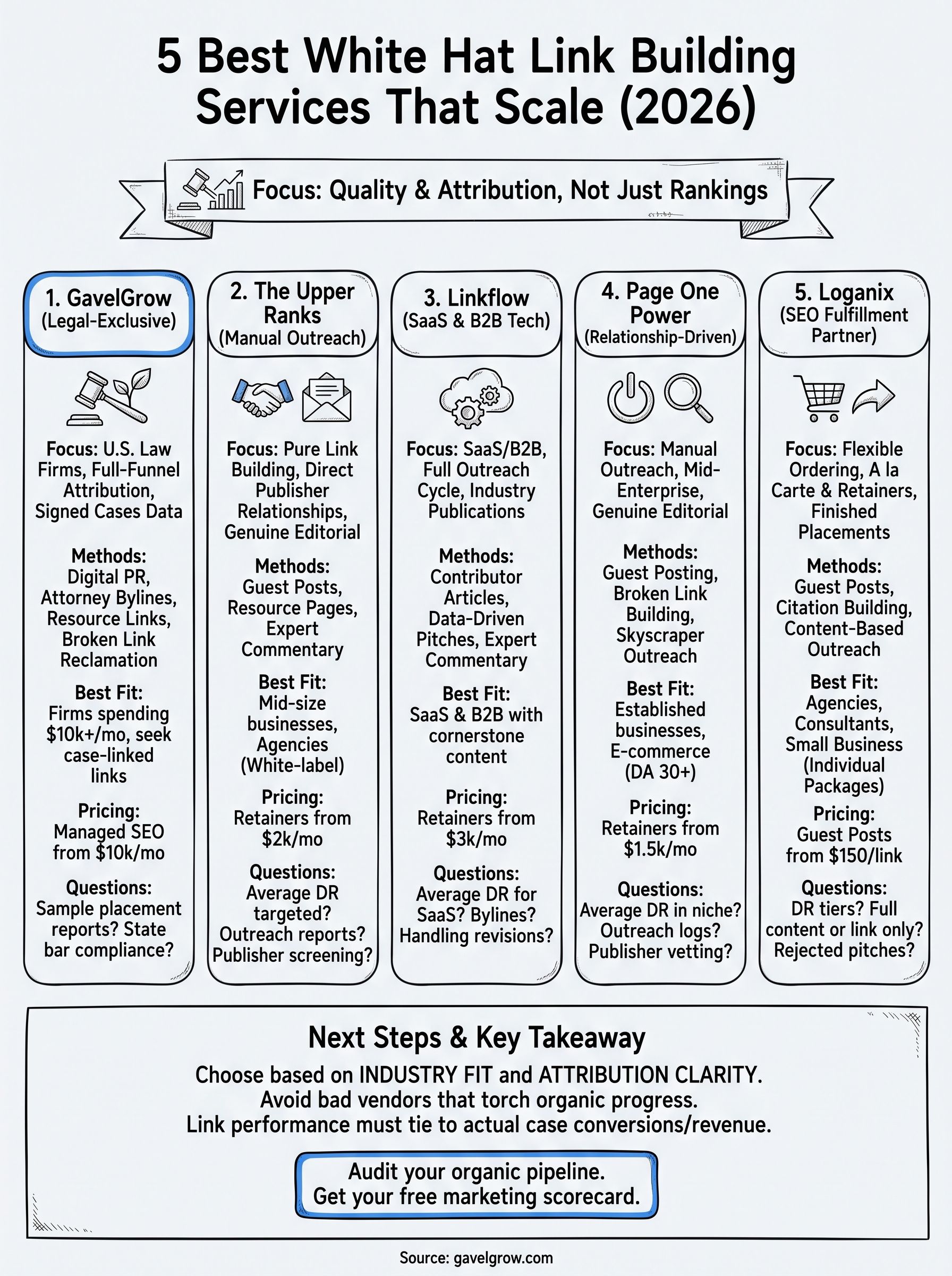 white hat link building services infographic