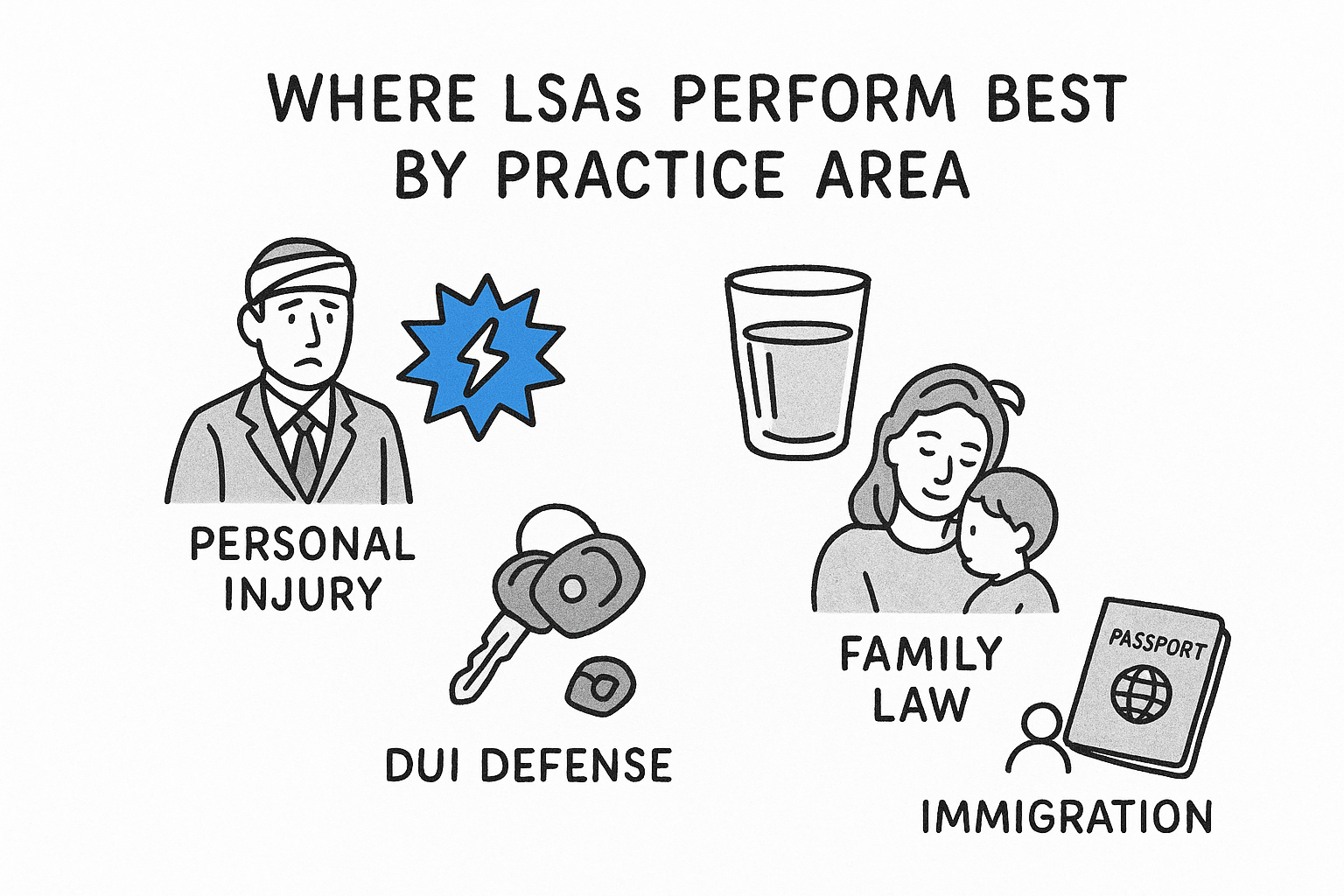 Where LSAs perform best by practice area