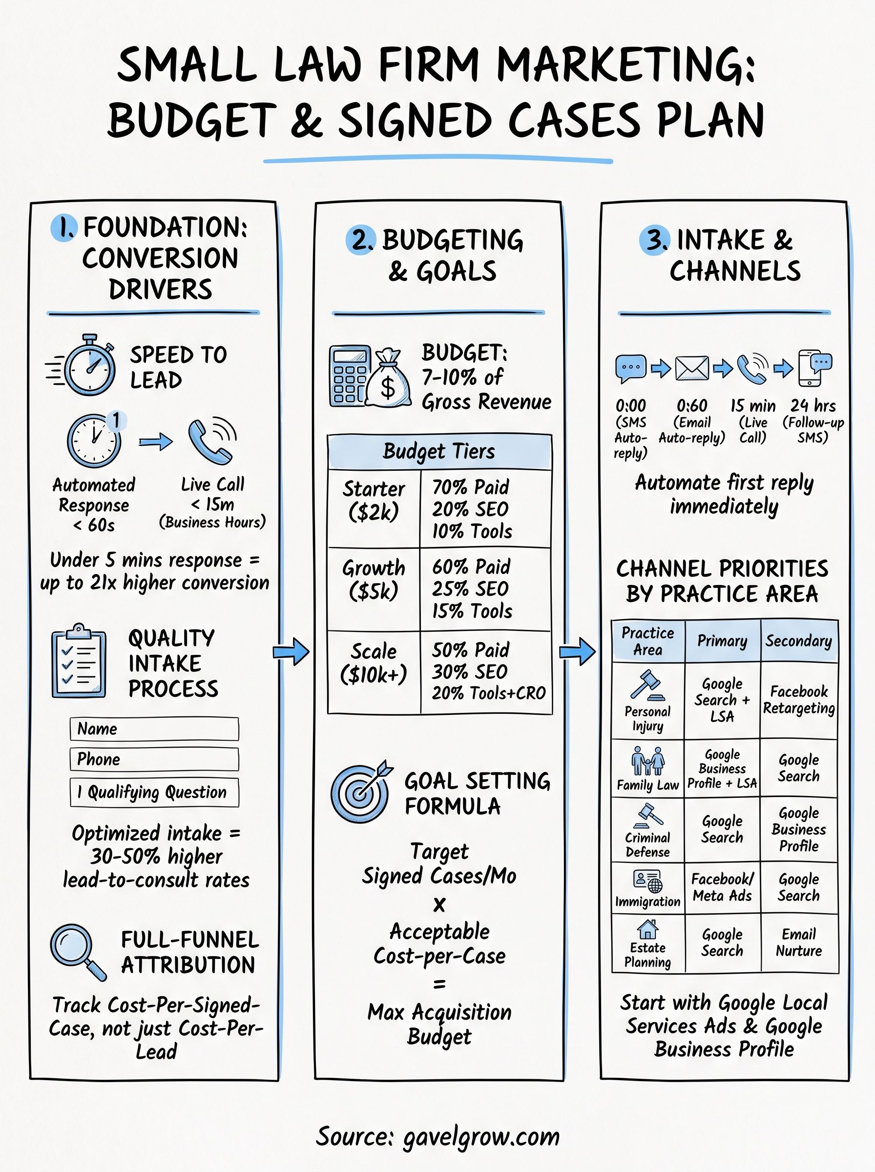 small law firm marketing infographic