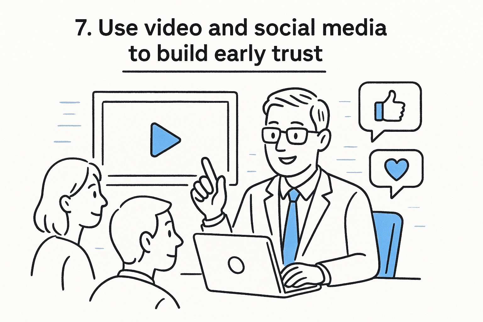 7. Use video and social media to build early trust