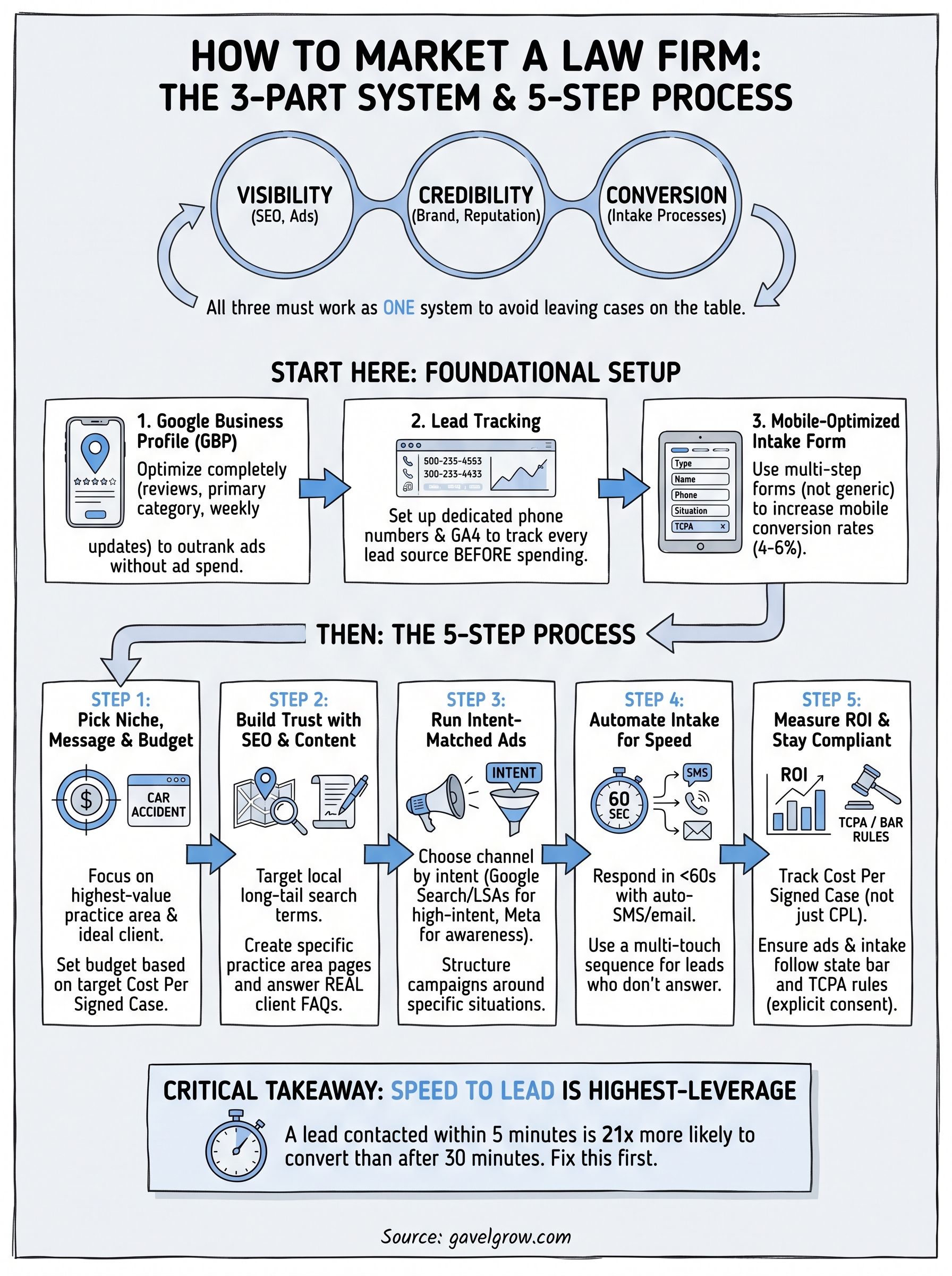 how to market a law firm infographic