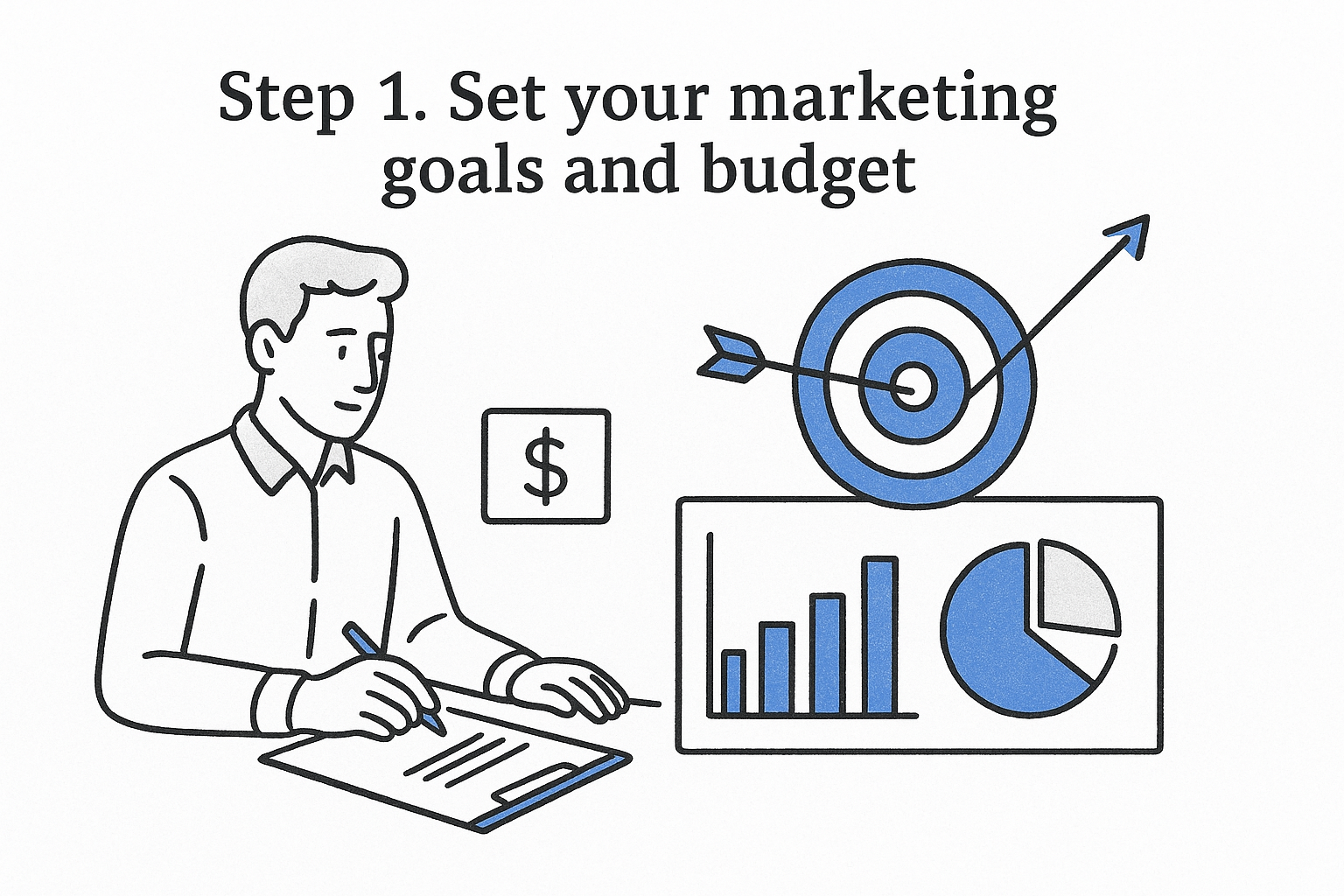 Step 1. Set your marketing goals and budget