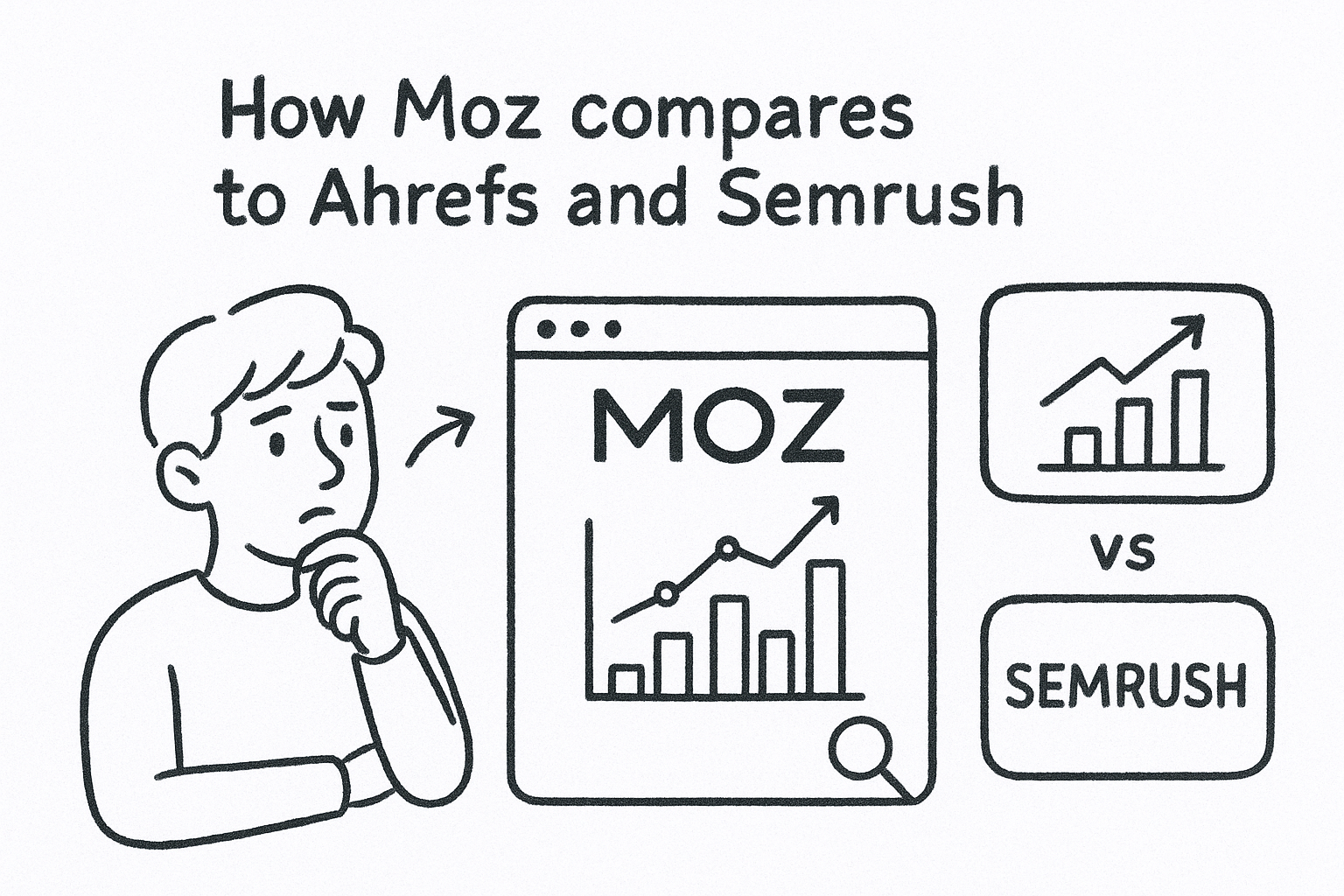 How Moz compares to Ahrefs and Semrush