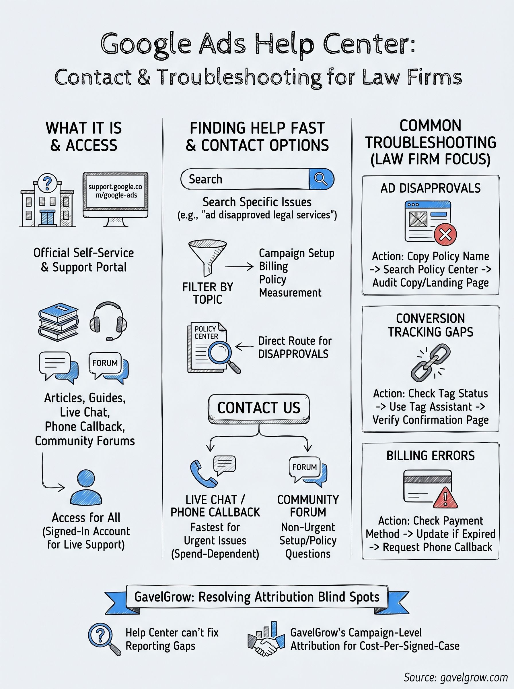 google ads help center infographic