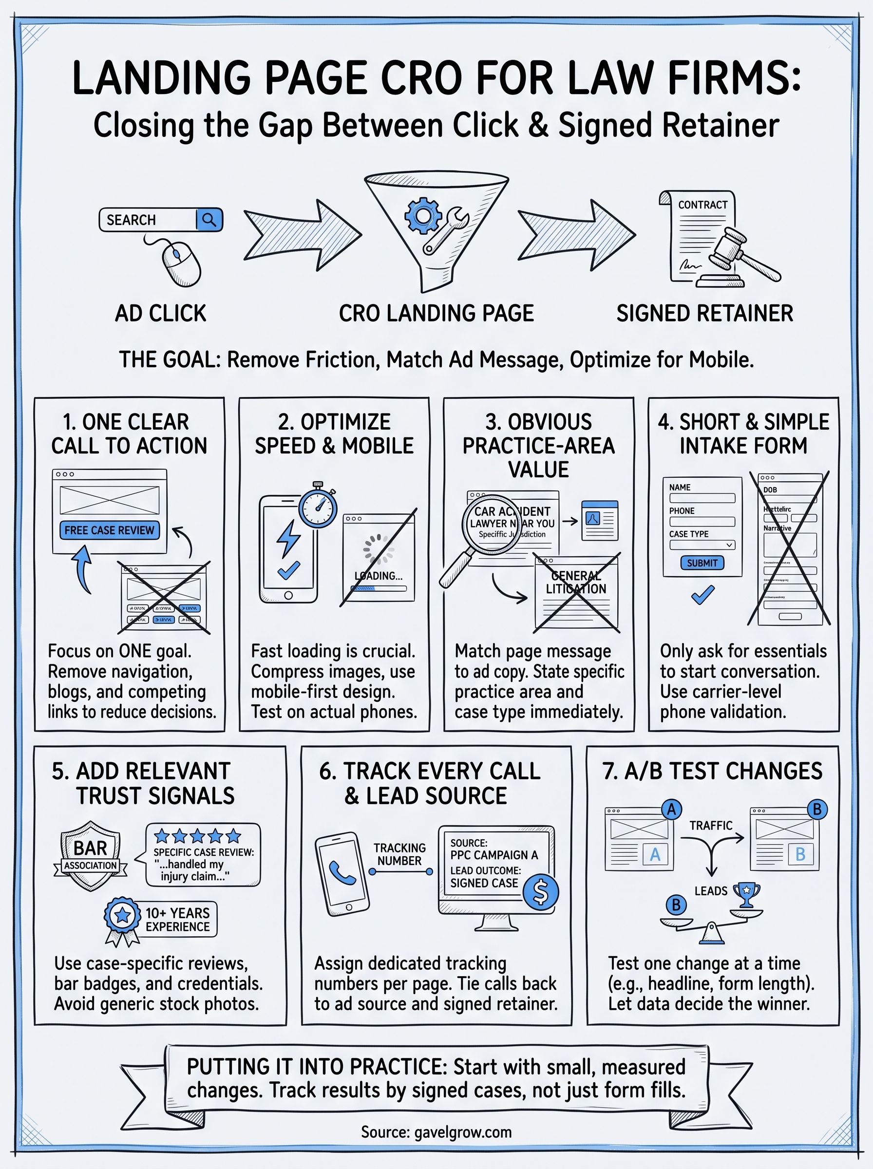 conversion rate optimization landing page infographic