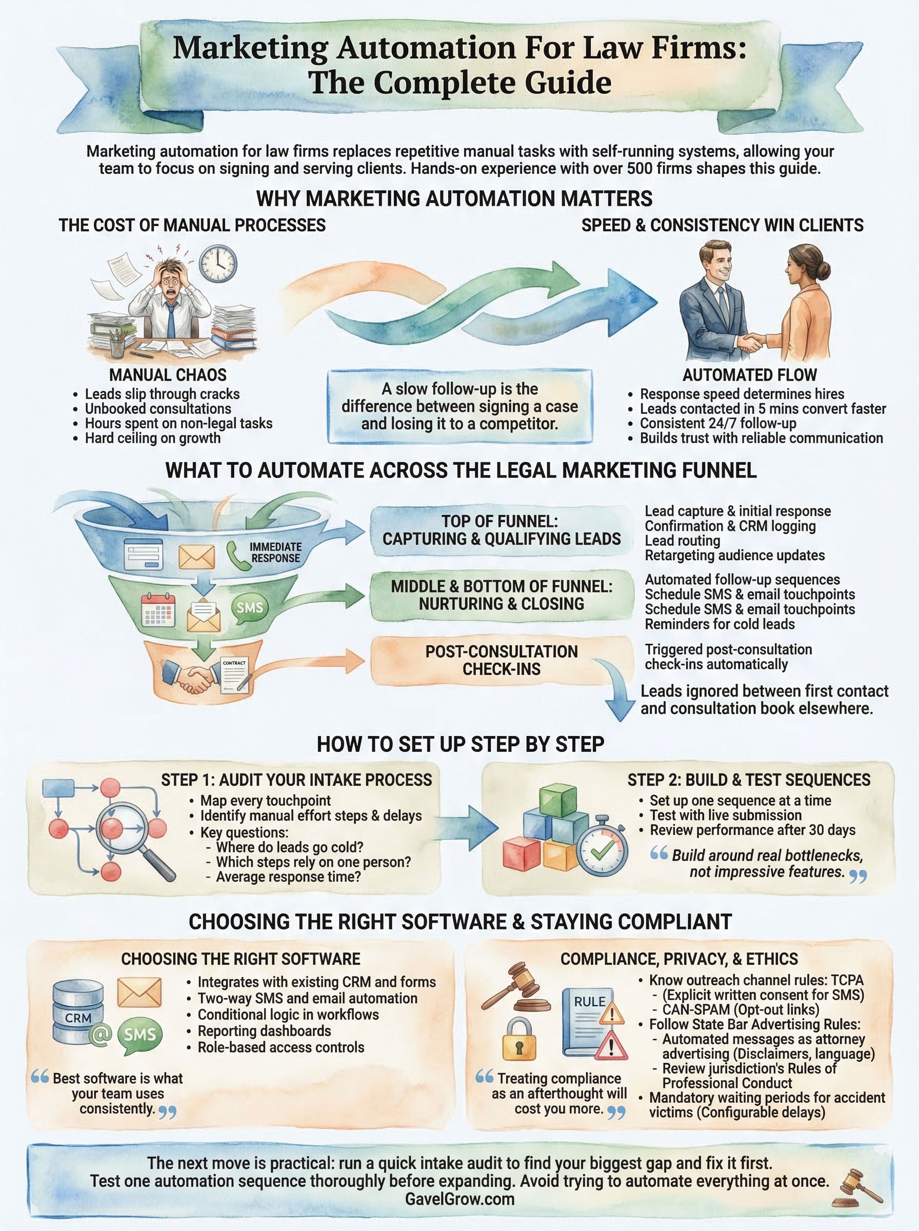 marketing automation for law firms infographic
