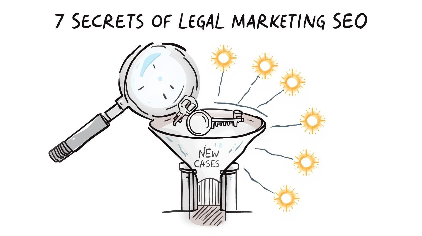 7 Secrets of Legal Marketing SEO That Actually Drive Cases — featured image for GavelGrow blog article