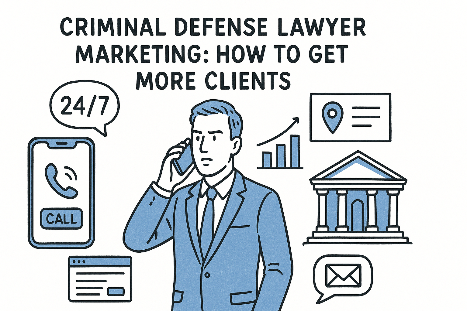 Criminal Defense Lawyer Marketing: How to Get More Clients — featured image