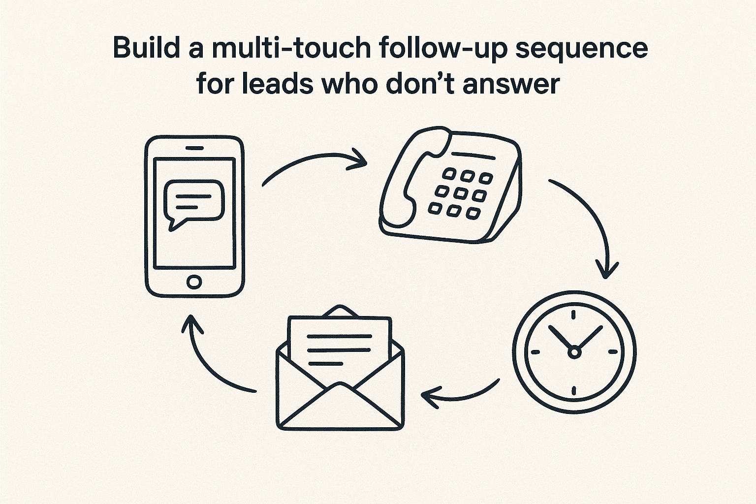 Build a multi-touch follow-up sequence for leads who don't answer