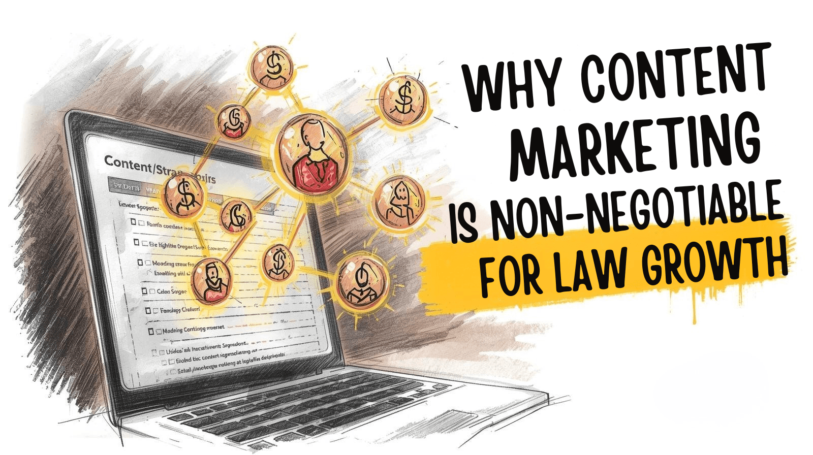 Content Marketing for Lawyers, Build a Long Term Asset That Pays — featured image for GavelGrow blog article