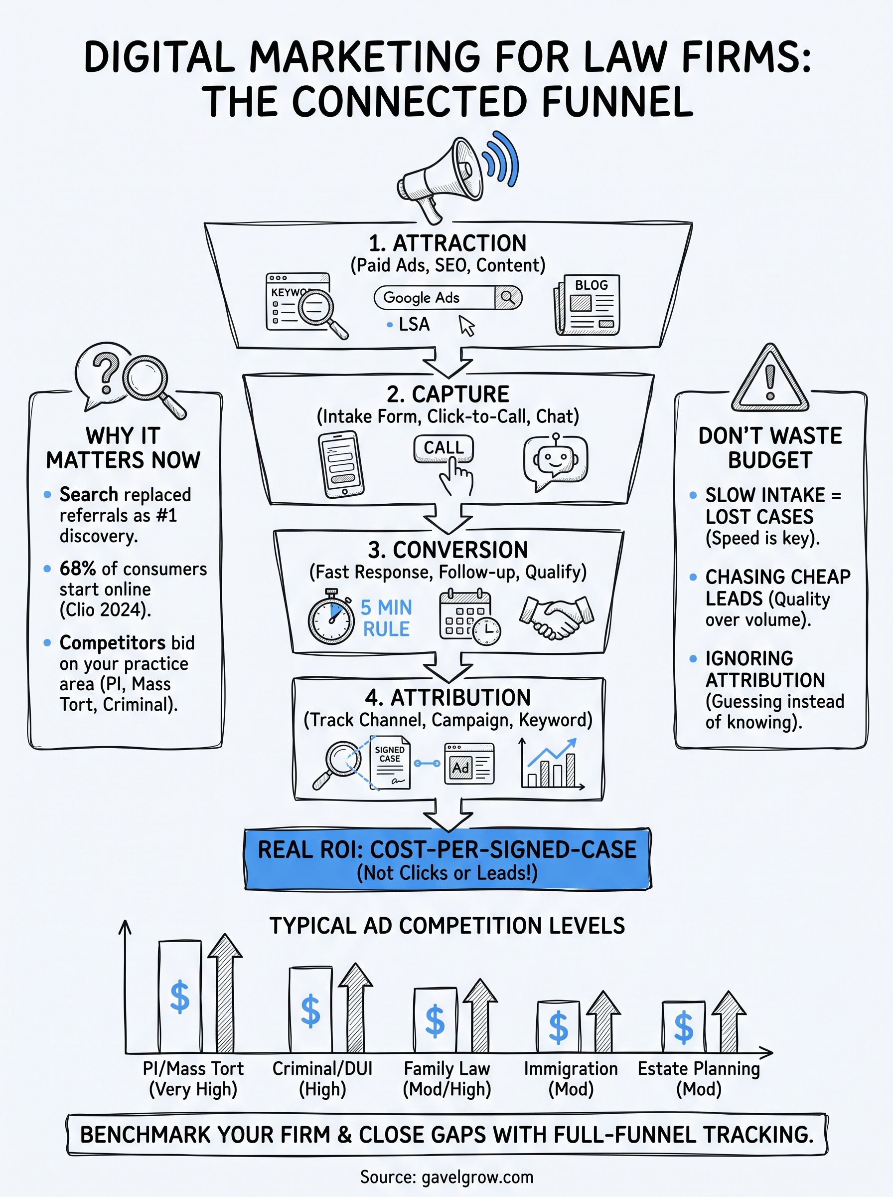 digital marketing for law firms infographic