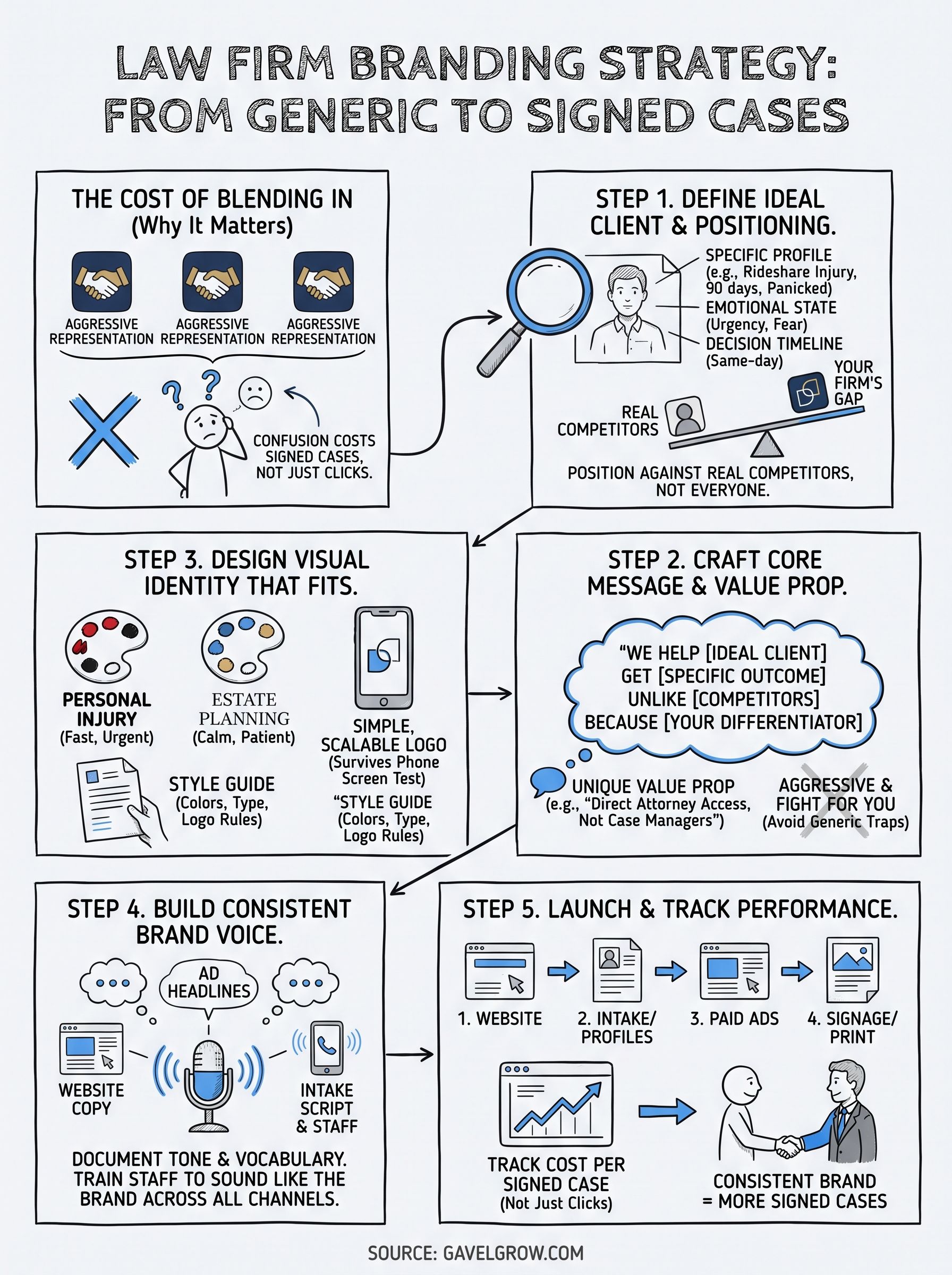 law firm branding infographic
