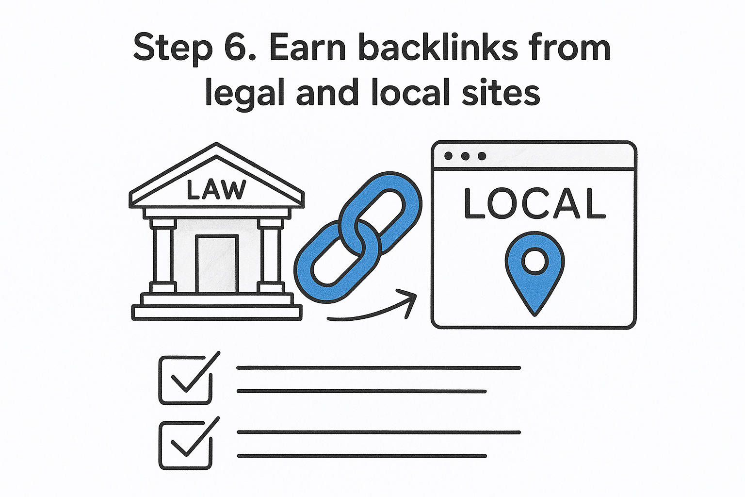 Step 6. Earn backlinks from legal and local sites