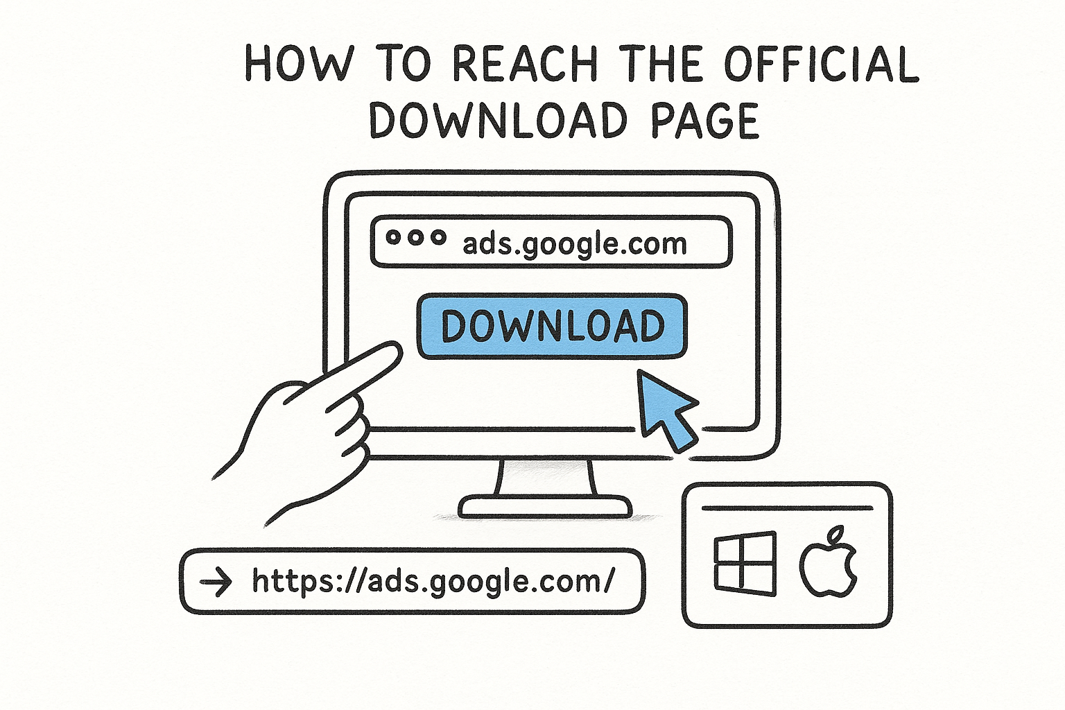 How to reach the official download page