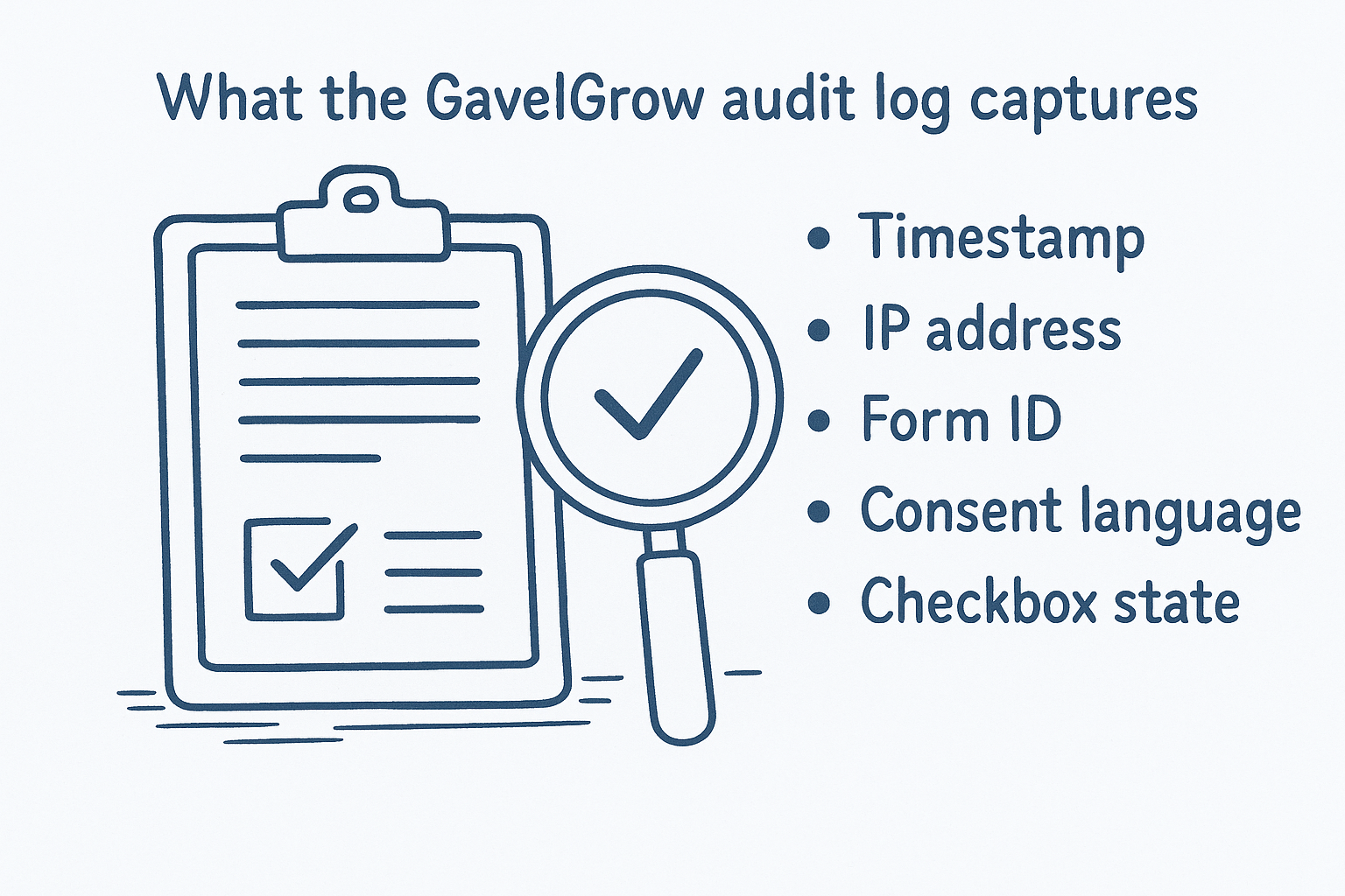What the GavelGrow audit log captures