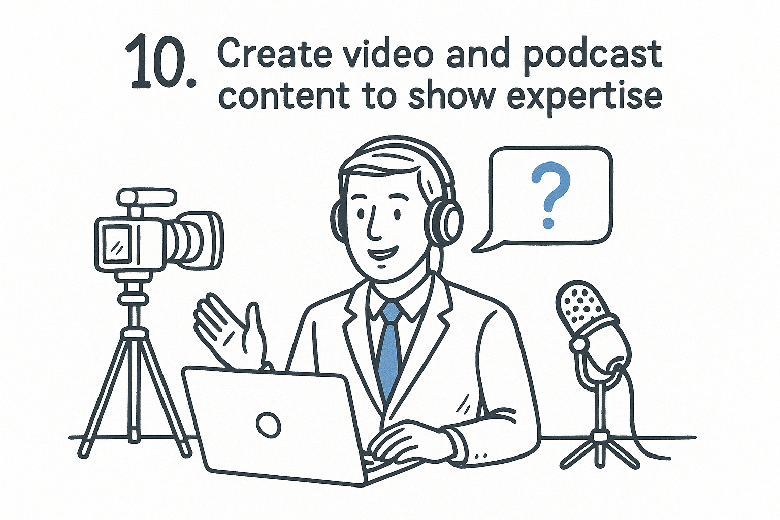 10. Create video and podcast content to show expertise
