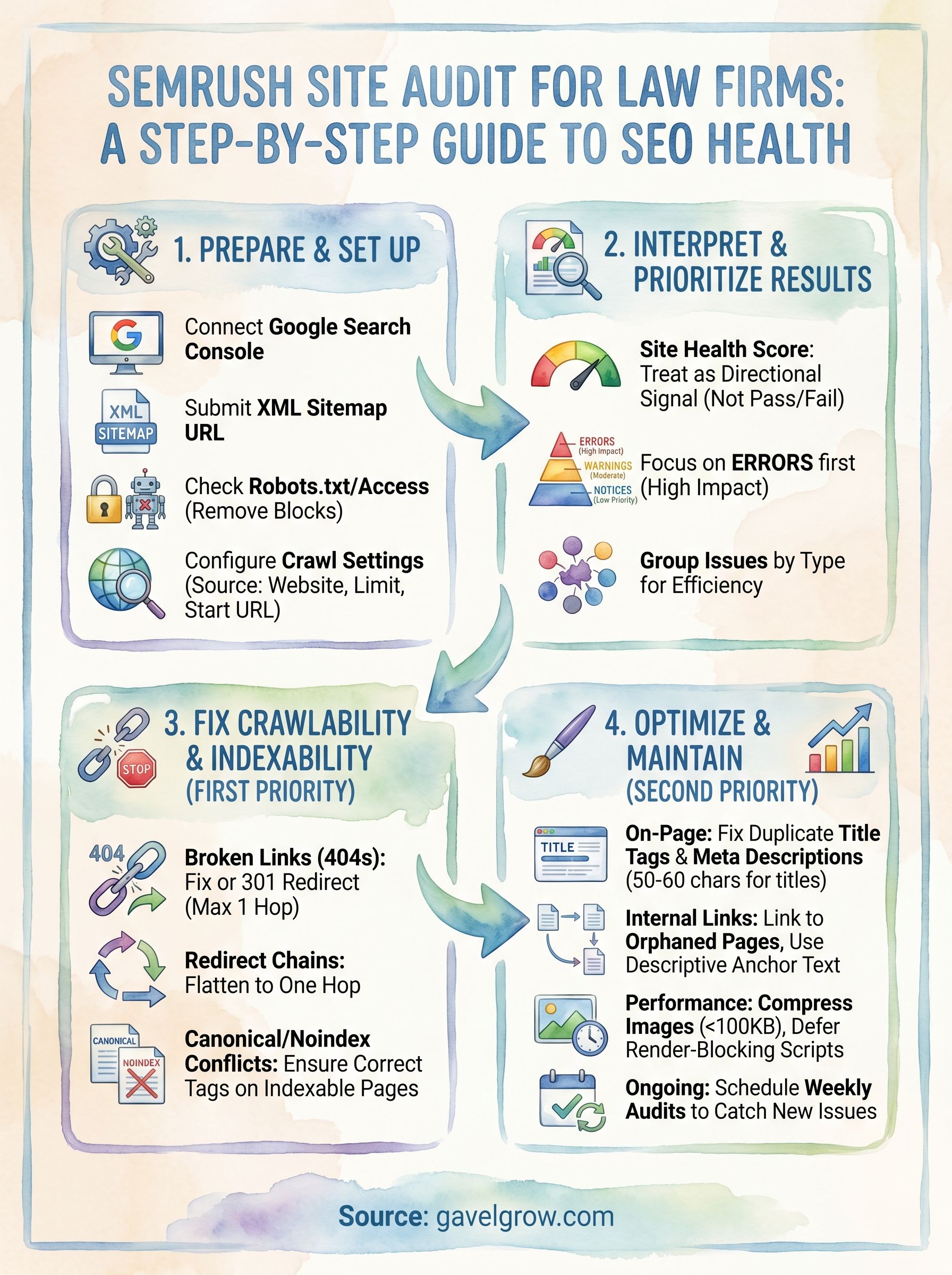 semrush site audit infographic