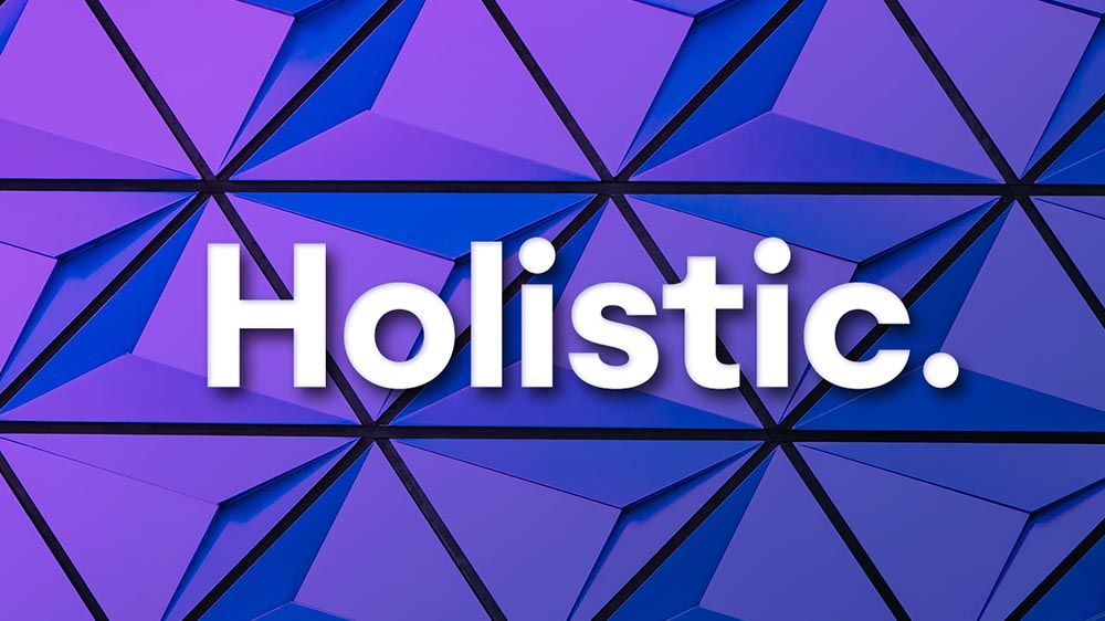 Decorative graphic with the word holistic on it