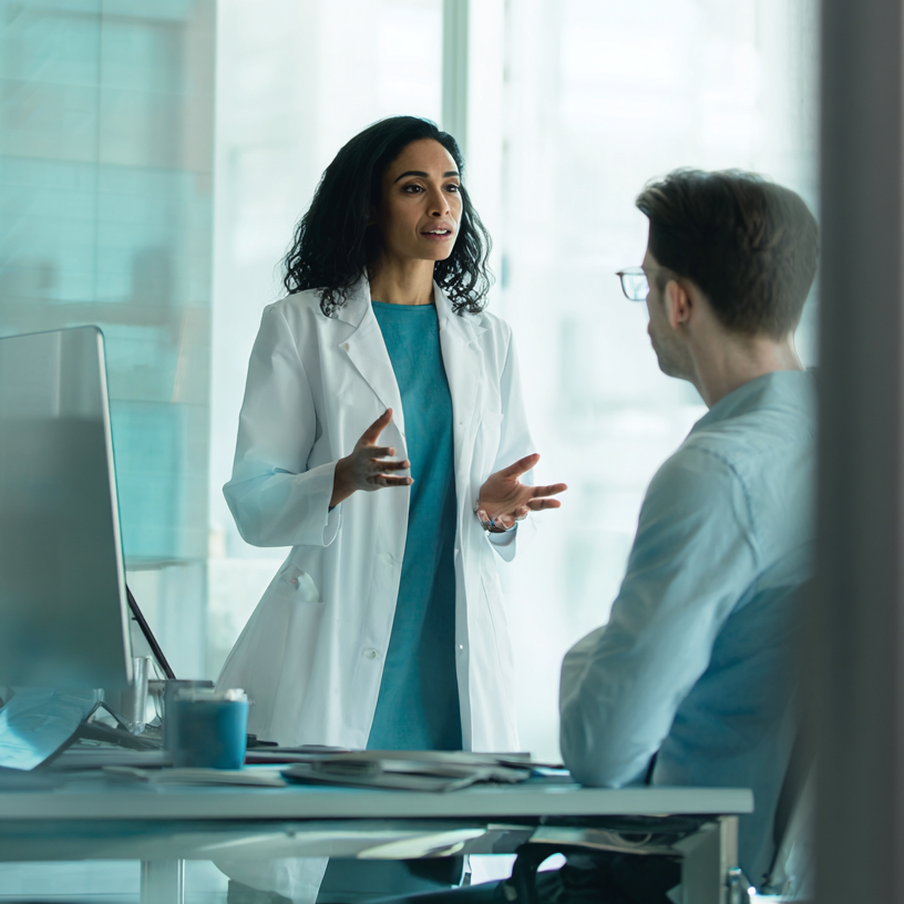 Professional advisor working with a colleague