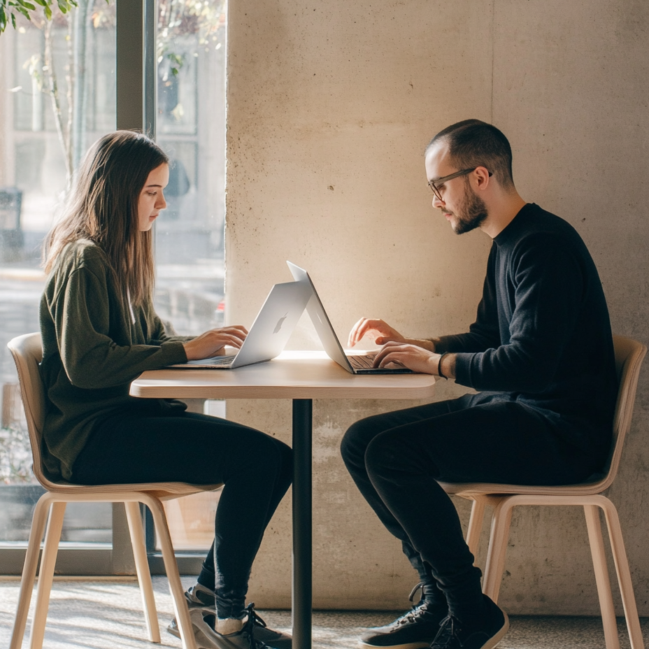 Team of founders collaborating around a table