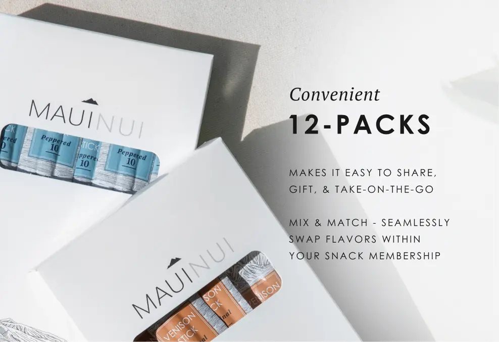 Maui Nui Wild Harvested Venison Convenient 12 packs