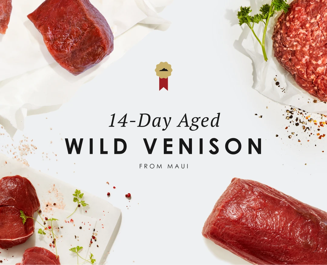 Premium 14-Day Aged Wild Axis Venison from Maui | ʻOhana Reserve Cuts