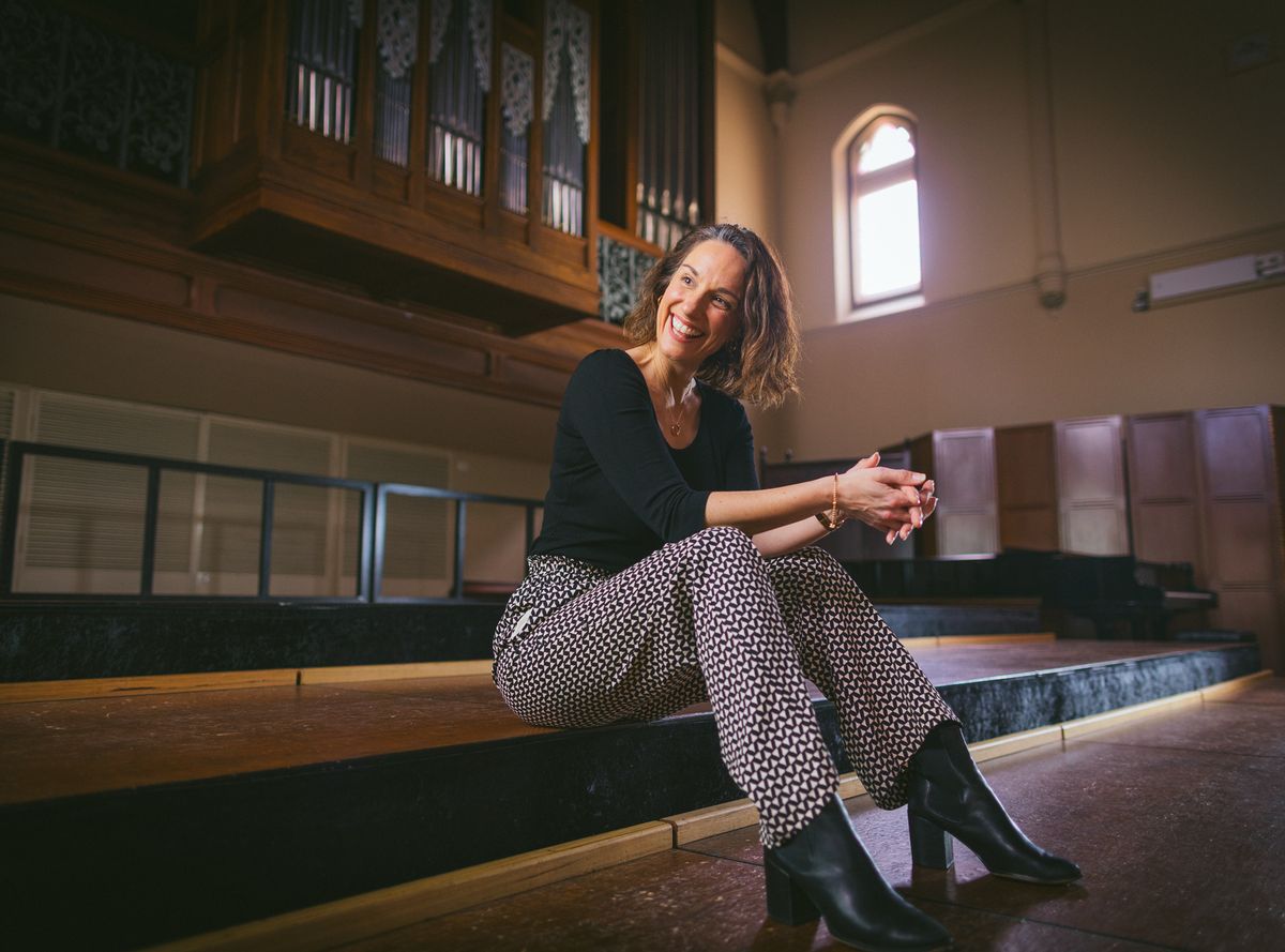 Erin James in Elder Hall, Adelaide University