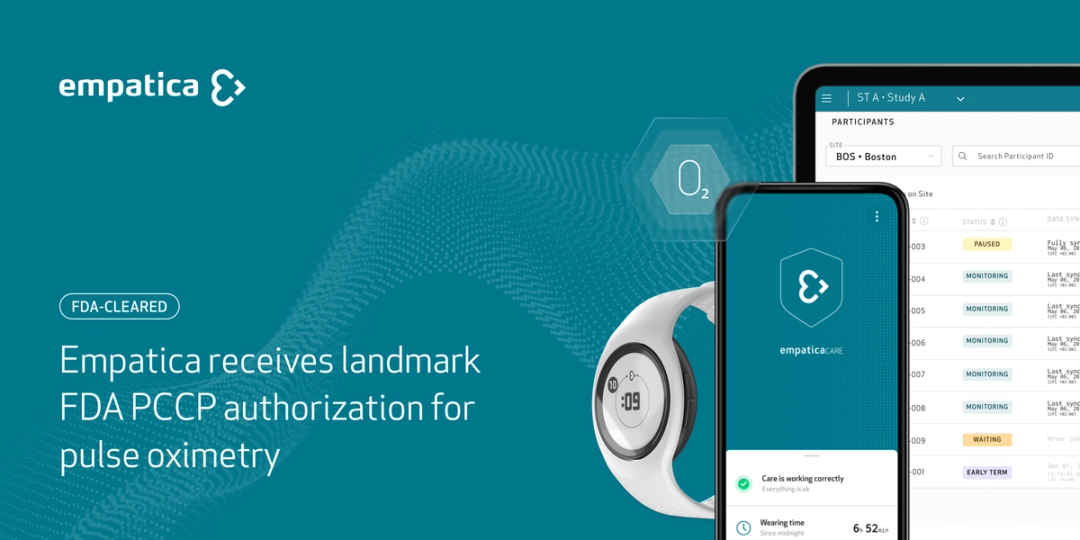 Empatica receives landmark FDA PCCP authorization for pulse oximetry