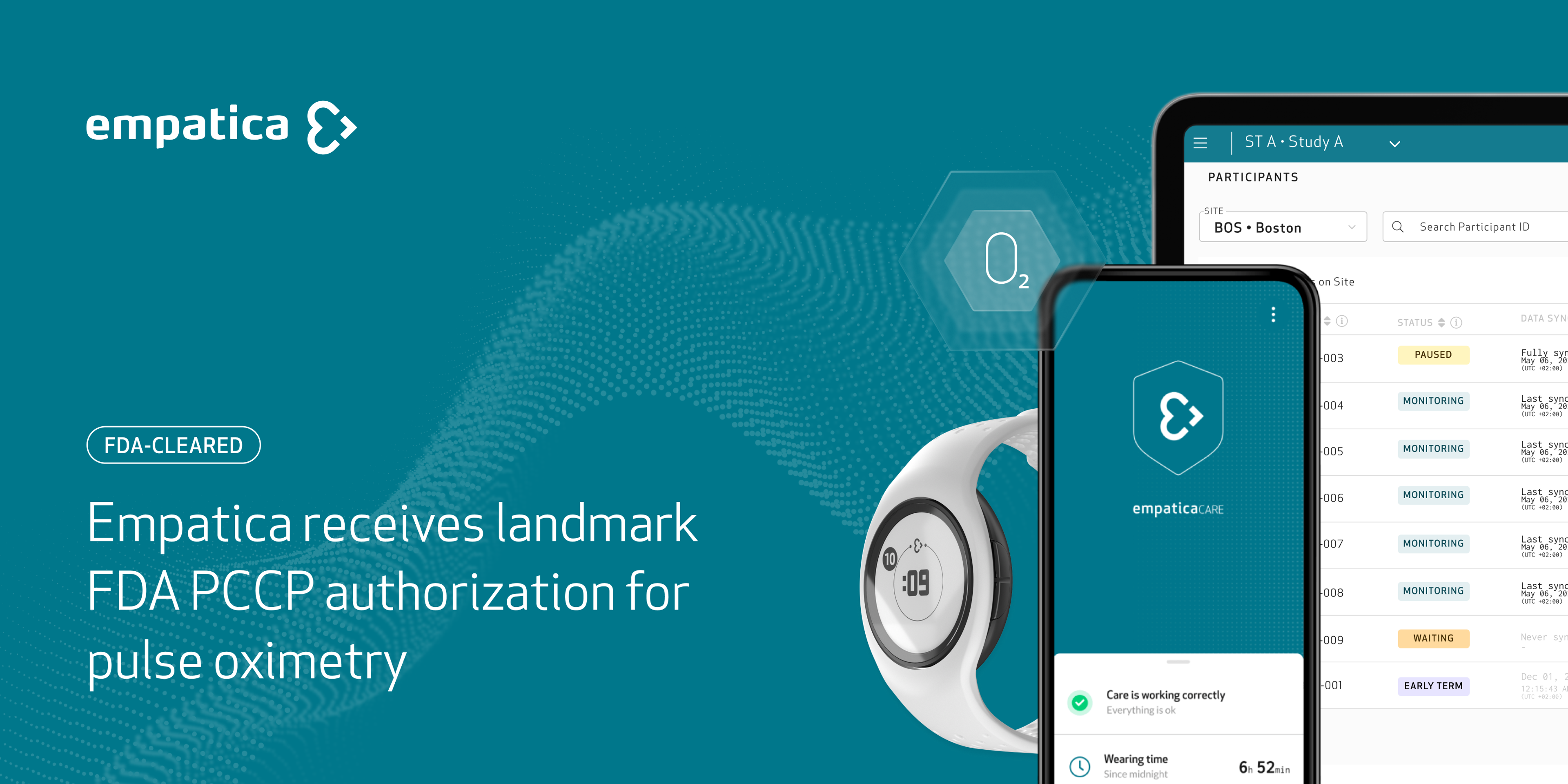 Empatica receives landmark FDA PCCP authorization for pulse oximetry