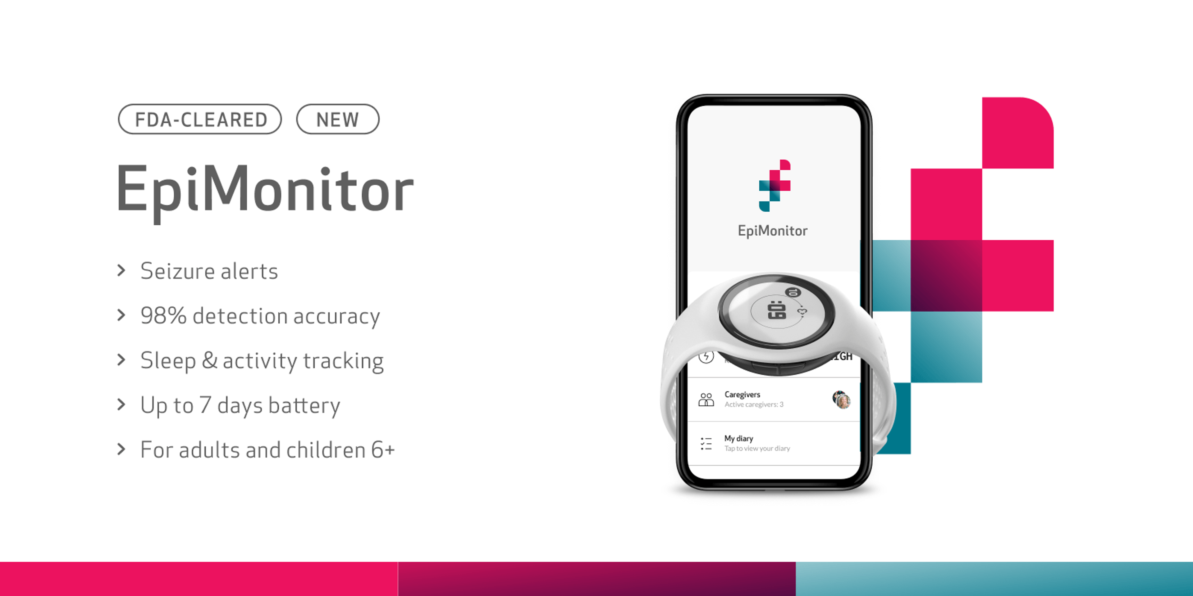 EpiMonitor is the next generation FDA-cleared solution for people living with epilepsy