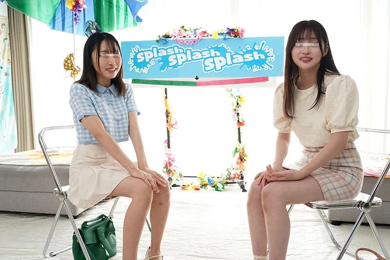 一般男女モニタリングAV イキ潮大噴出！親友同士の女子大生が潮吹きぶっかけバトル！相互潮吹きで決壊しちゃったWオマ○コはデカチン挿入でハメ潮が止まらない！びしょ濡れ4P乱交で仲良く連続スプラッシュ！