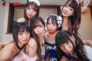 【VR】〈全員Aカップ！ちっぱい限定！〉僕が実家に帰省し、玄関の扉を開けた瞬間からエッチな波状攻撃が始まりました…義妹6人が僕を取り合う！？3年振りの帰省に興奮するちっぱい’s 舌を使った舐め尽くし波状攻撃でギンギンになったおち○ぽをちっパイズリでメタメタに… ギャラリー 8