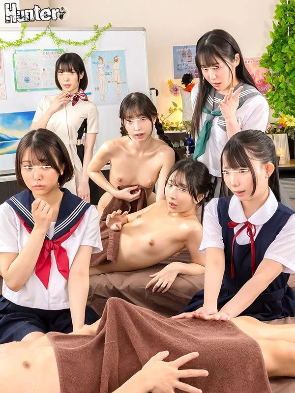 「えっ！？ココで勃起？」エステサロンの職業体験に行ったらうぶっ娘ばかりで男はボク1人！エステ体験はまさかのタオル1枚で女の子の体を触りまくり！女の子もタオル1枚だからズレて、ちっぱいやお尻が見えまくり！更にボクは股間の際どい所を施術されまくりでフル勃起