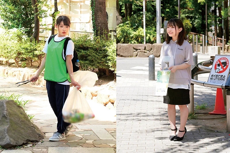 自然を守る豊かな心。ボランティアに勤しむ奉仕の心。そんな女の子が筆おろし。みさき（20）くみ（20）