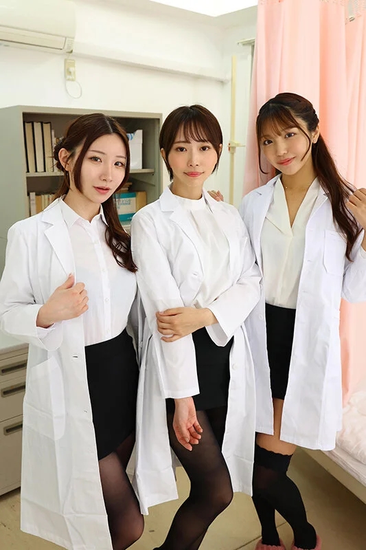 【VR】【8K】美人で大人なJ系トリオが保健室の先生になって、教師（僕）の大人チ○ポをひたすら痴女責めで何発も抜いてくる！