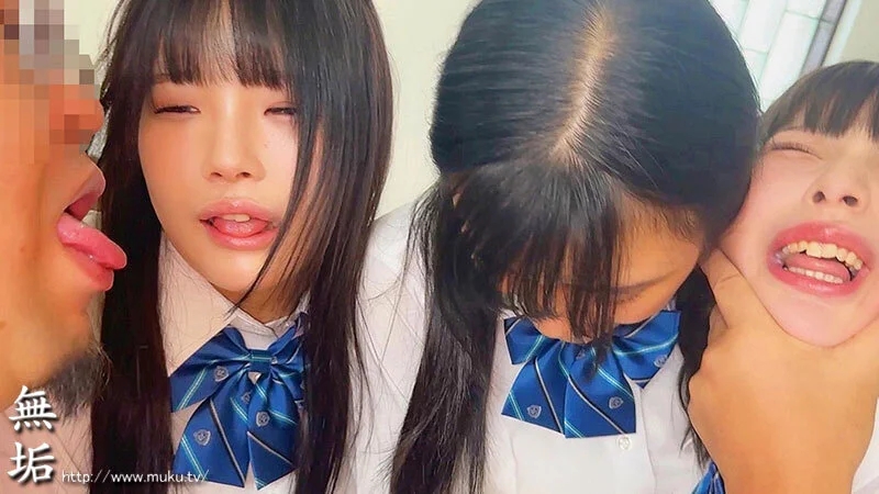 巨乳、美乳、制服少女3人組―――。 オジサンに会いに行く少女たち 従順肉便器編 あかり＆あも＆いくら