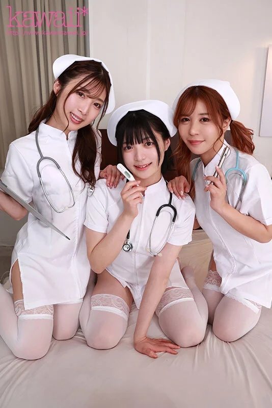 【VR】＜シン・天井特化＞前後左右に完全包囲され超密着ハーレムご奉仕してくれる超スレンダーえちえち美人ナース逆4P 虹村ゆみ 乃木絢愛 今井栞菜