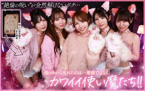 【VR】ご主人様♪呪いを解くために尽くして尽くして愛してます♪またサキュバス召喚！？かと思ったらまさかの激かわネコ型使い魔5匹召喚！！いろんな方法で呪いを解くために僕を超々イカしてくれる無限∞射精ご奉仕使い魔ネコ耳メイド甘とろ解呪ハーレム ギャラリー 2