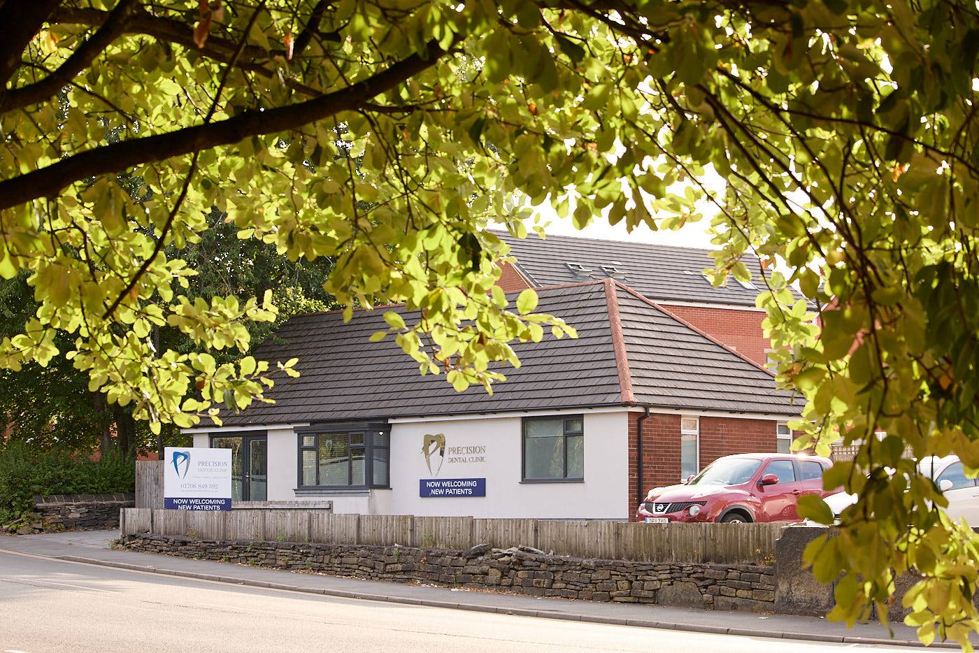 Outside of Precision Dental Clinic in Oldham, Manchester