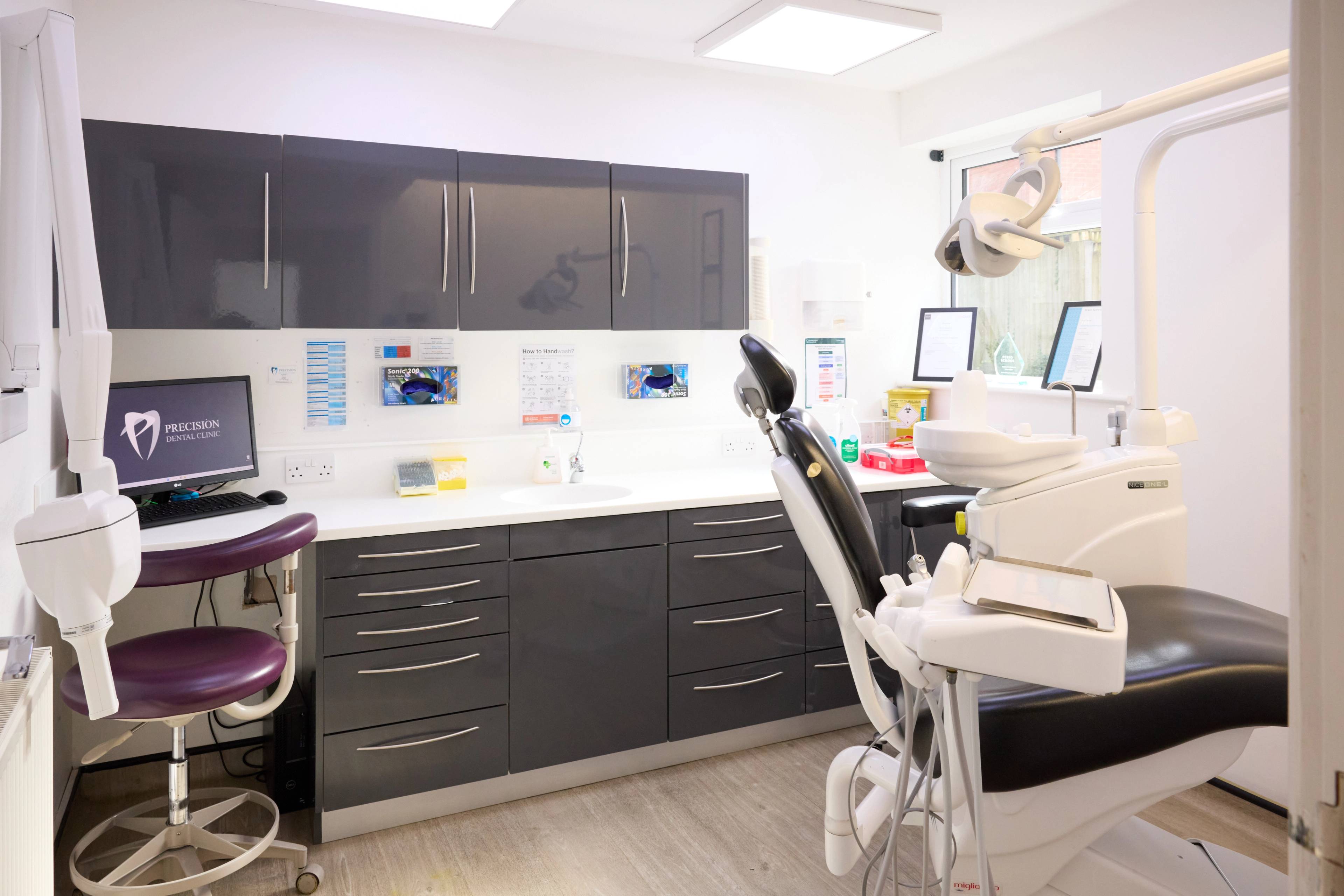 Precision Dental Clinic clean and modern surgery where root canal treatment is carried out