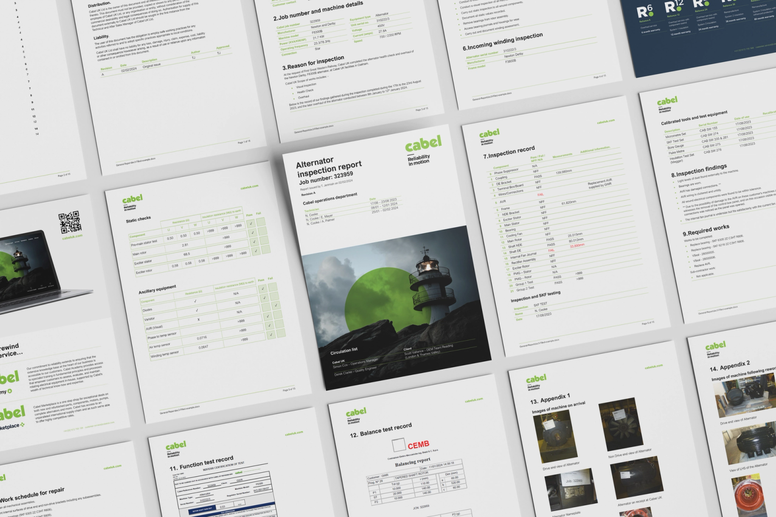 Report document spread