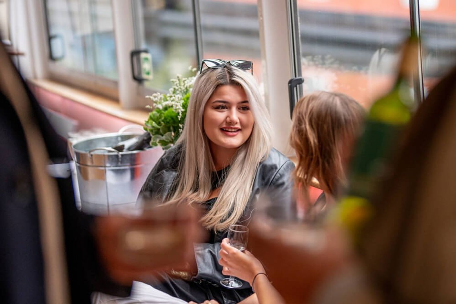 Woman chatting