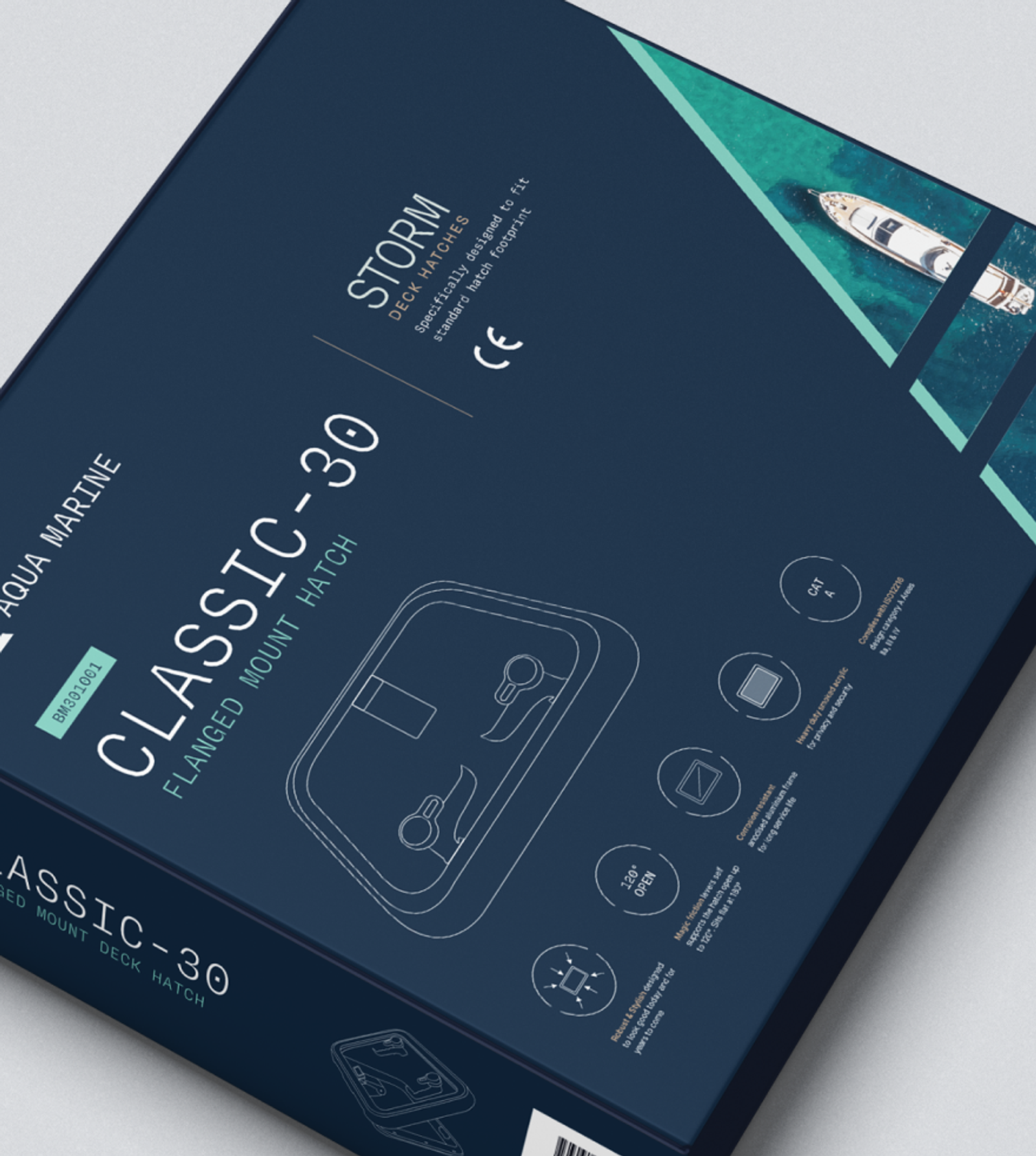 Aqua Marine packaging mockup