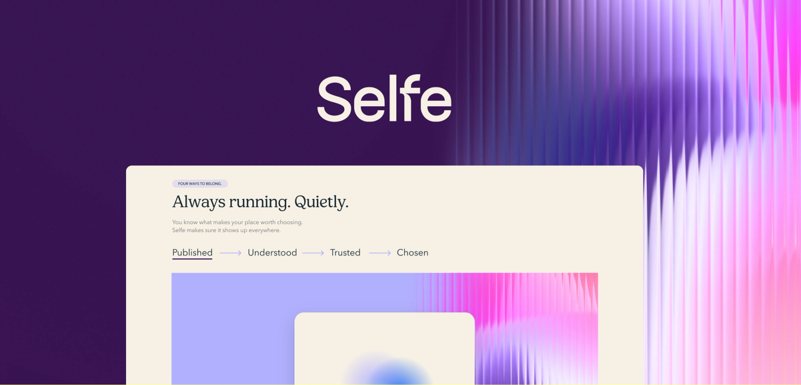 Selfe hero mockup