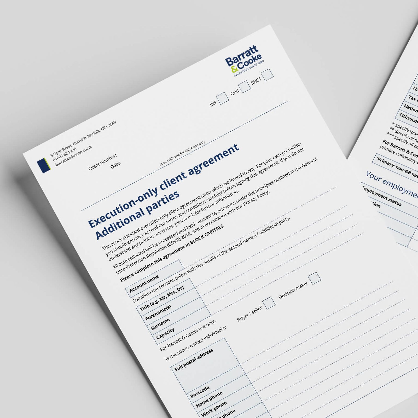 document mockup