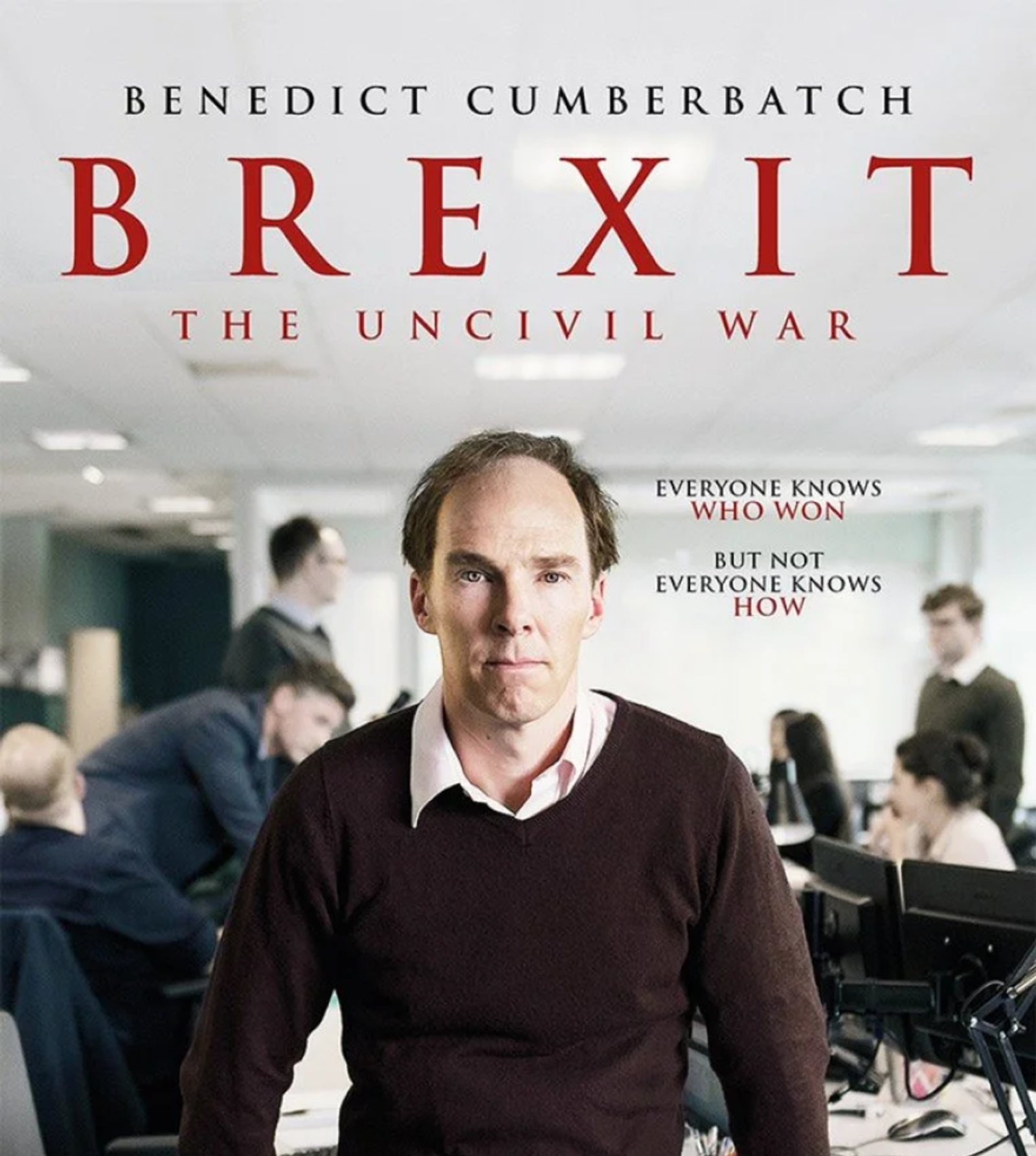 Brexit: The Uncivil War — title sequence on TVs