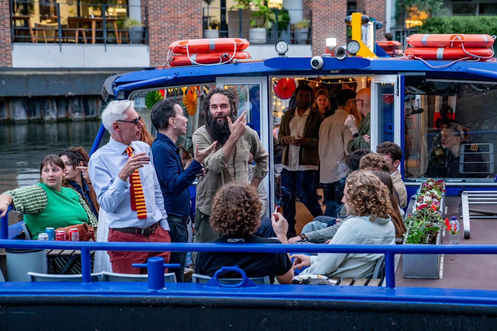 Party on barge