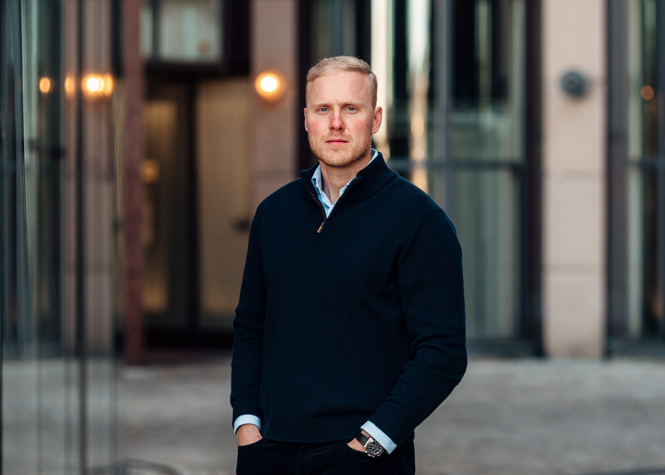Portrett av eiendomsmegler Aleksander Grønn Knutsen