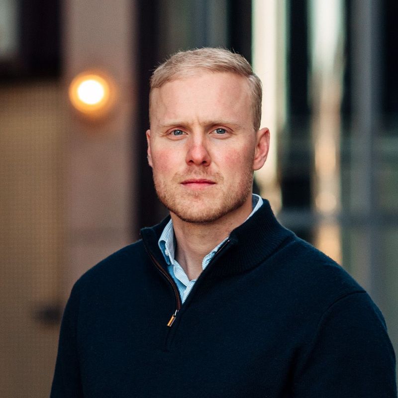 Portrett av eiendomsmegler Aleksander Grønn Knutsen