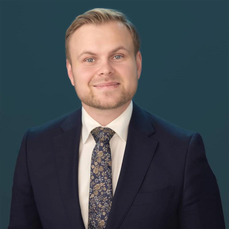 Portrett av eiendomsmegler Christoffer Edstrøm Jacobsen